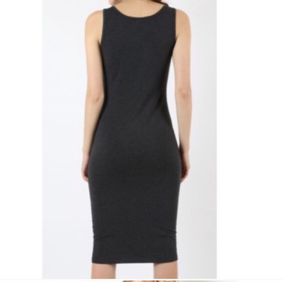 NEW Black MIDI TANK DRESS - Picture 3 of 5